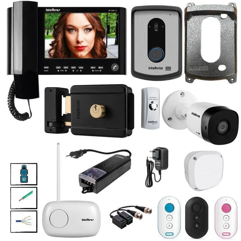 Kit Video Porteiro Residencial Completo Melhor Da Categoria