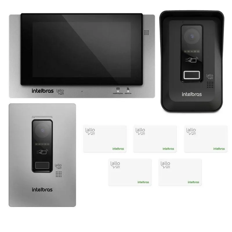Videoporteiro Wi-fi Allo Wt7 Intelbras Display Touch Screen