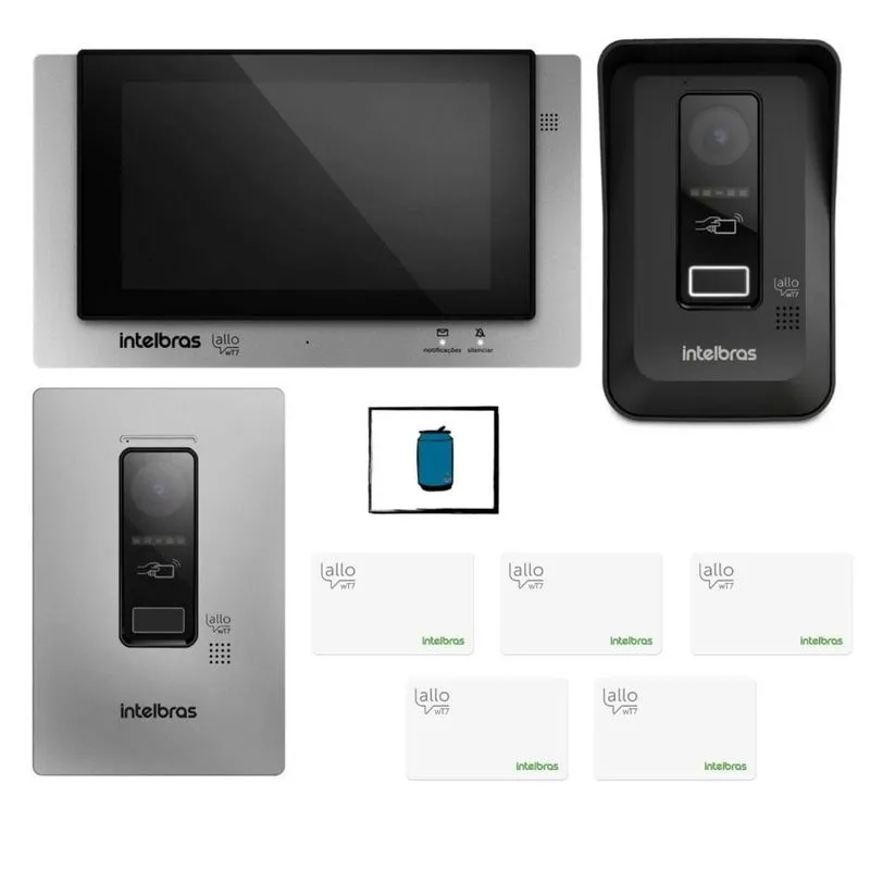 Kit Video porteiro Wi Fi Allo wT7 Intelbras Para Empresa Top