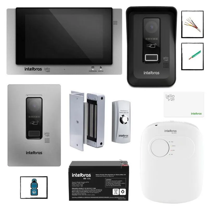 Video Porteiro Intelbras Allo Wt7 7 Touch - Rfid - Preto