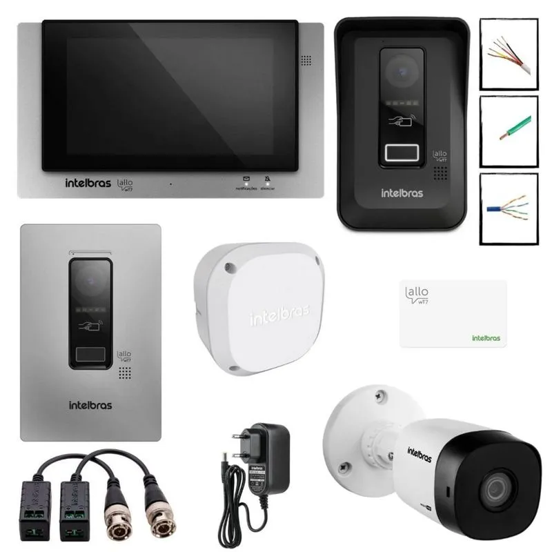 Video porteiro Wi-Fi Allo wT7 Intelbras touch e Camera Extra
