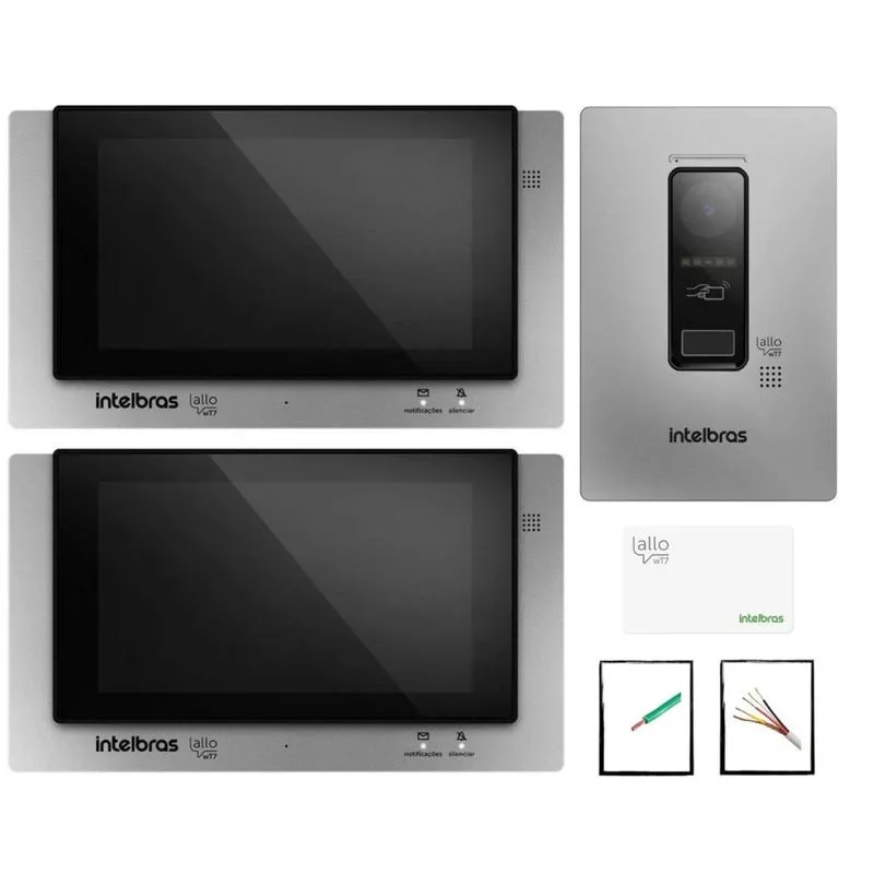Video porteiro Wi-Fi Allo wT7 Intelbras Com 2 Telas Internas