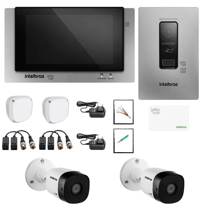Video porteiro Wi-Fi Allo wT7 Intelbras touch 2 Camera Extra