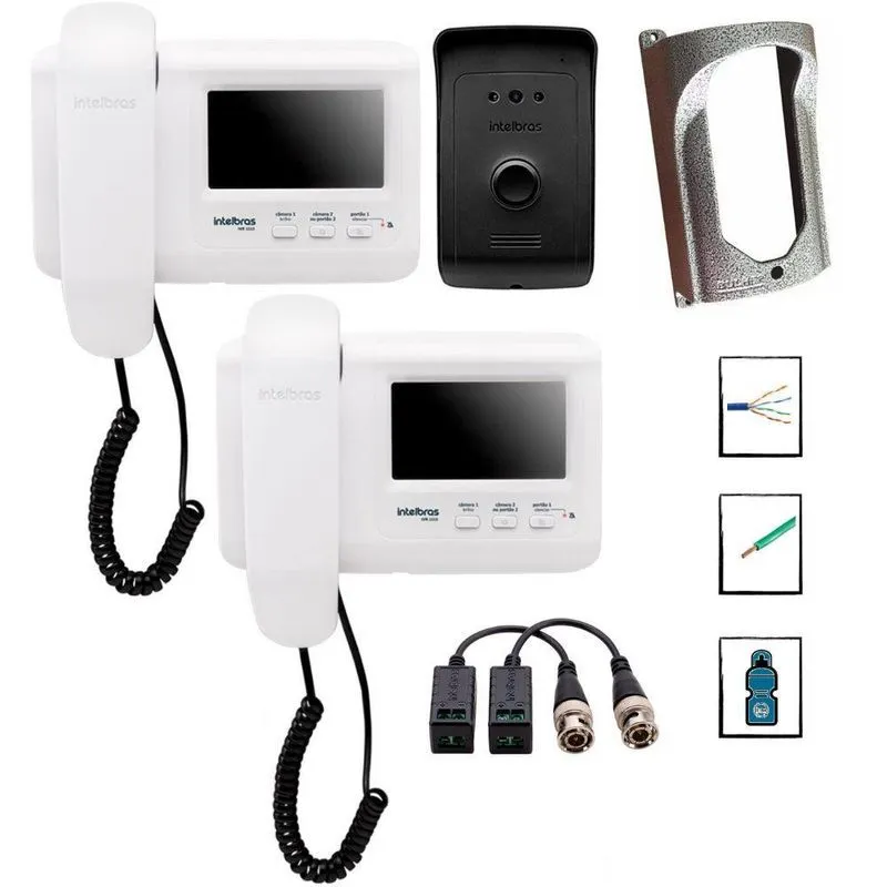 Kit Video Porteiro Ivr 1010 Intelbras Com 2 Pontos Internos