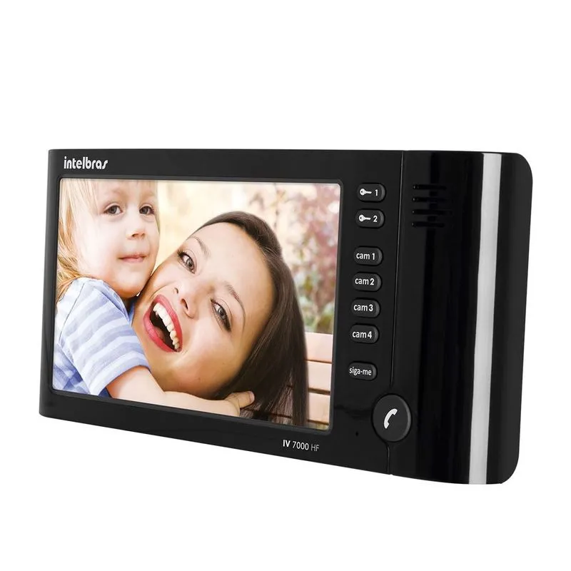 Extensão Interna Vídeo Porteiro Intelbras IV 7000 HF Preto