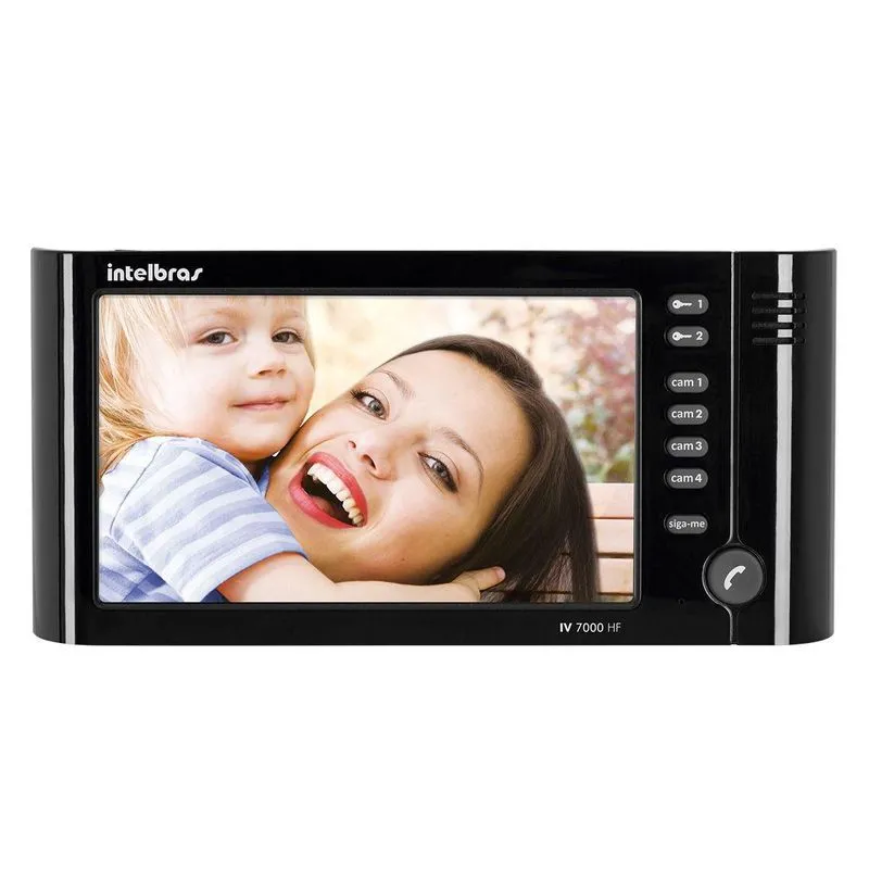 Ponto Interno Vídeo Porteiro Intelbras Iv 7000 Hf Preto