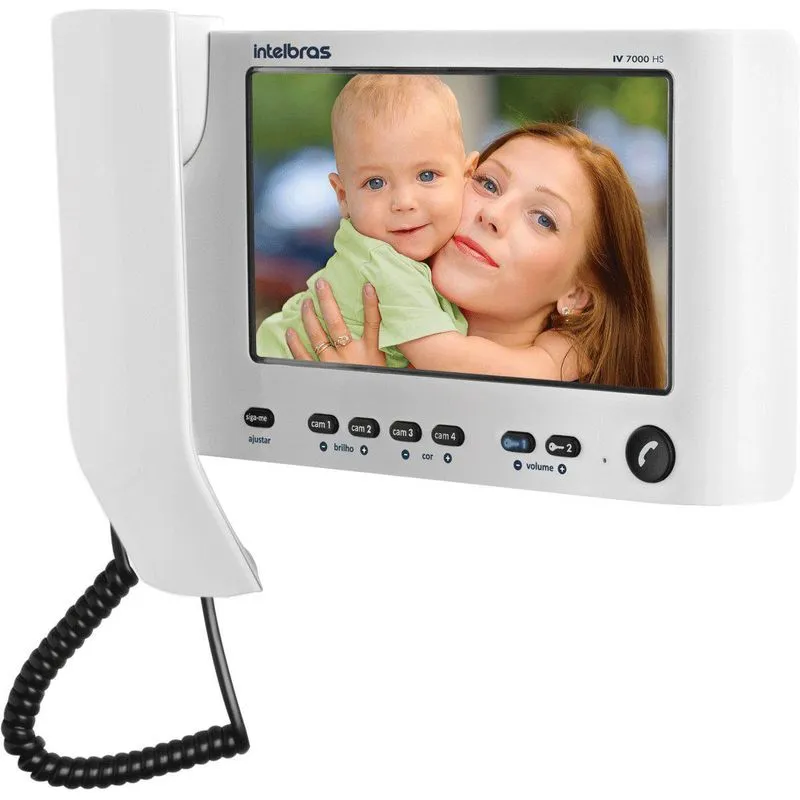 Módulo Interno Vídeo Porteiro Intelbras Iv 7000 Hs Branco