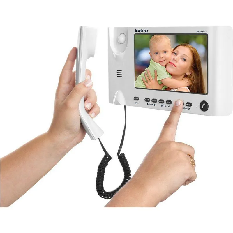 Extensão Interna Vídeo Porteiro Intelbras Iv 7000 Hs Branco