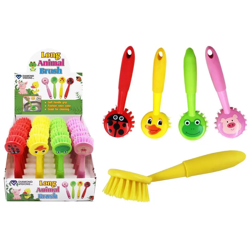 Escova De Esfoliação Diamond Visions Animals Plastic, 1 Pacote X 24