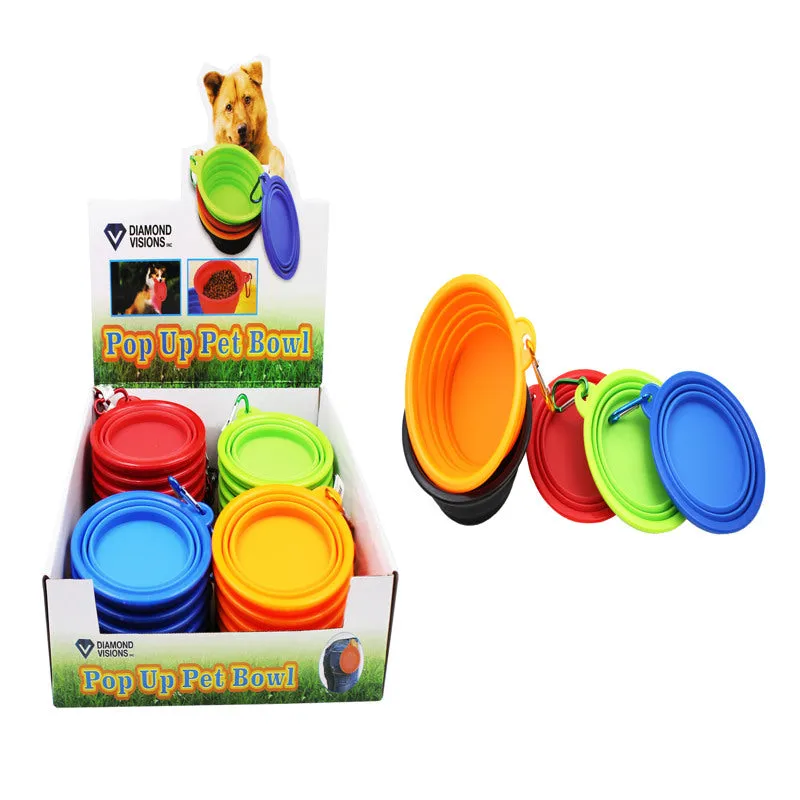 Taça Pop Up Pet Bowl Diamond Visions, 1 Pacote De Silicone (pacote Com 25)