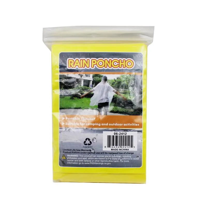 Poncho De Chuva Iit De Polietileno Amarelo Tamanho Único Para Todos X36