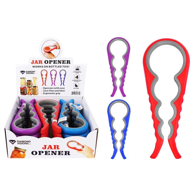 Abridor De Jarras Diamond Visions Sortido Em Abs/silicone (pacote Com 12)