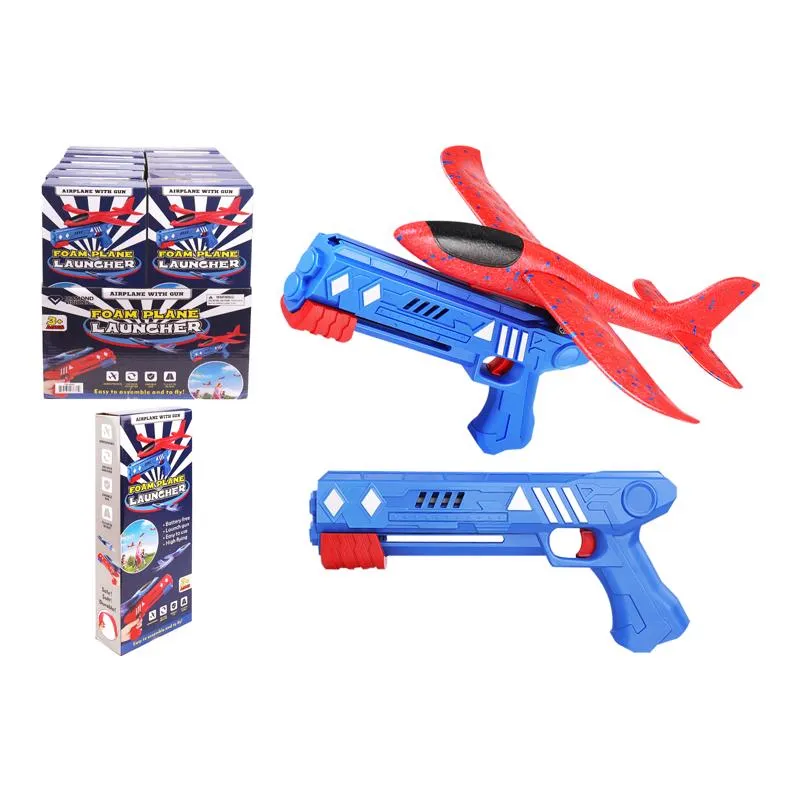Toy Launcher Glider Plane Shooter Foam Diamond Visions, Pacote Com 2