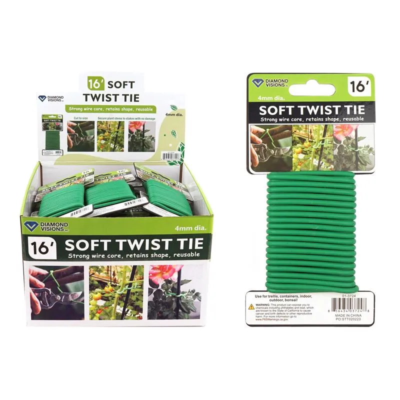 Soft Twist Tie Diamond Visions Rubber, 1 Pacote (pacote Com 36)