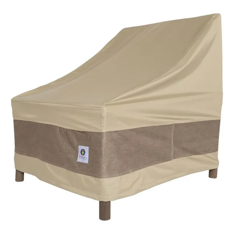 Duck Covers Elegant Patio Chair Cover - Polyester - 29-in - Swiss Coffee