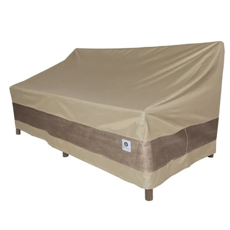 Duck Covers Elegant Patio Loveseat Cover - Polyester - 62-in - Swiss Coffee