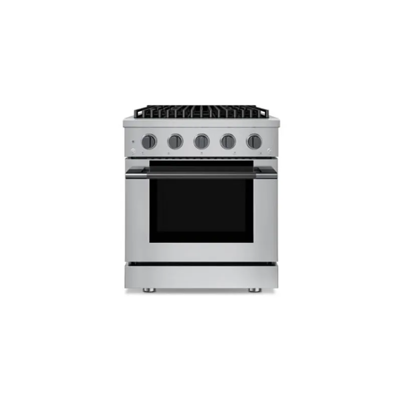 Hauslane HausPro PRG30 Gas Range 4-Burner 20,000 BTU 30-in – Black Stainless Steel