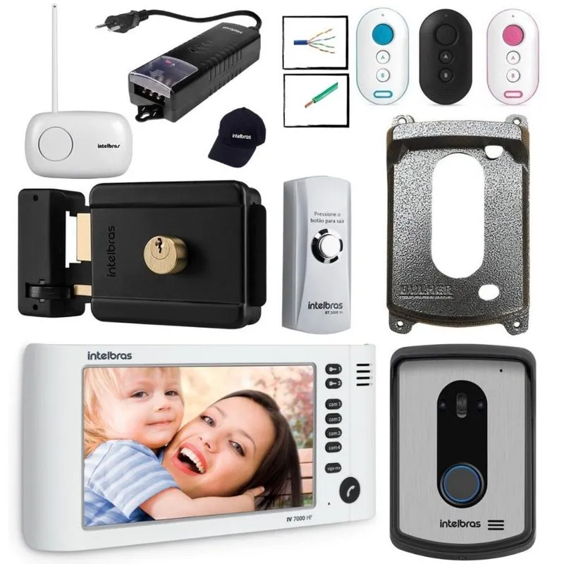 Combo Interfone Camera Abre com Controle Remoto Intelbras