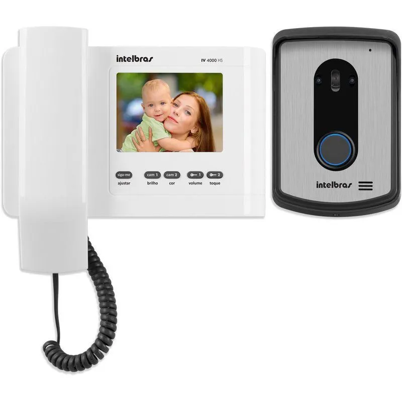 Kit Avancado Video Porteiro Para Monitorar 2 Portas Portões