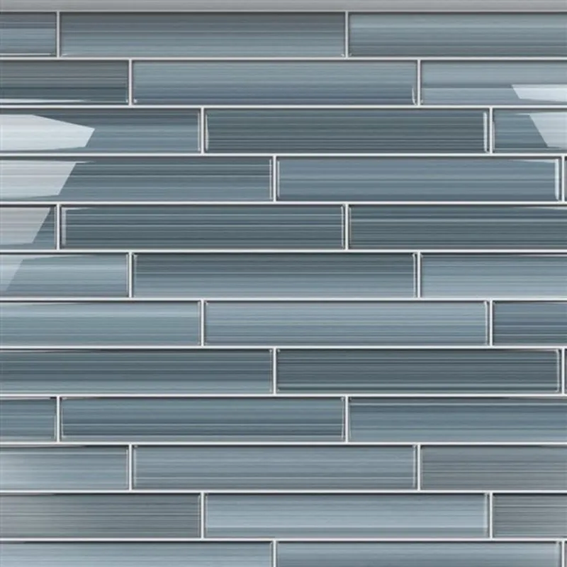 Bodesi Glass Tile Classic Hand-Painted Deep Ocean, 2 x 12-in, 10-ft² Box