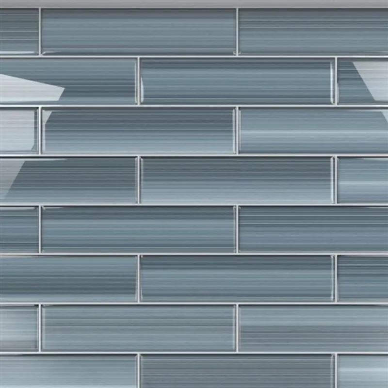Bodesi Glass Tile Classic Hand-Painted Deep Ocean, 3 x 12-in, 10-ft² Box