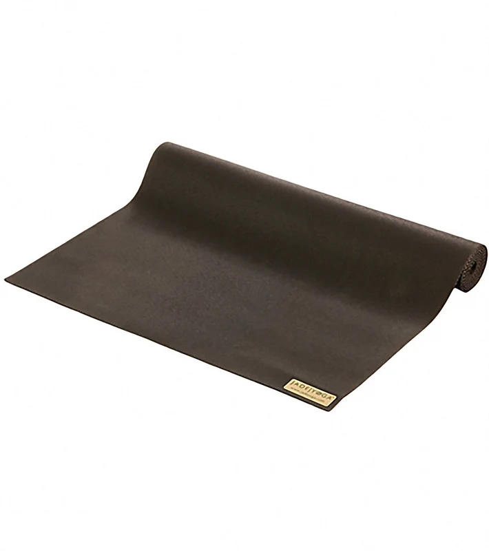 Jade Yoga Travel Long Natural Rubber Yoga Mat 74" 3mm Black