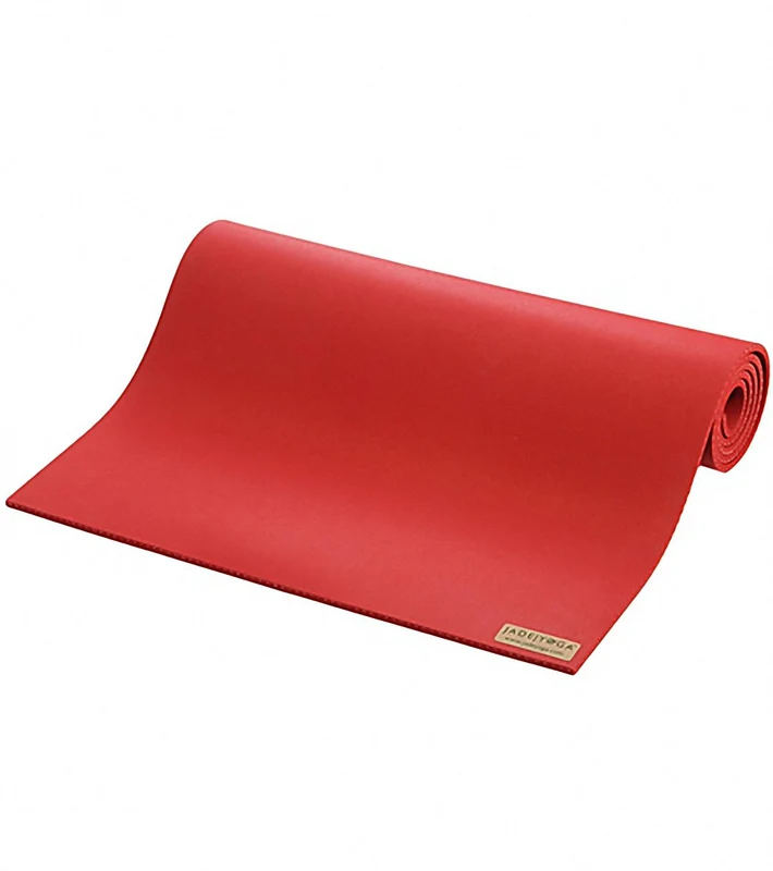 Jade Yoga Long Natural Rubber Yoga Mat 74" 8mm Sedona Red