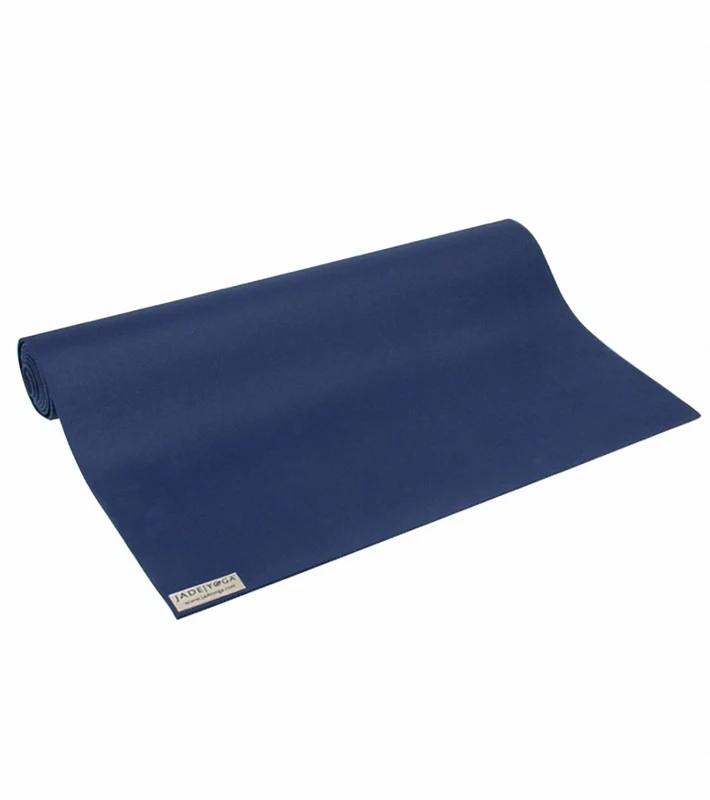 Jade Yoga Harmony XW Long Natural Rubber Yoga Mat 71" 5mm Midnight