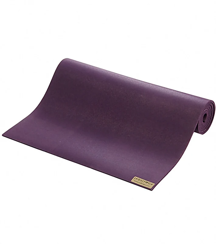 Jade Yoga Fusion Natural Rubber Yoga Mat 68" 8mm Extra Thick Purple