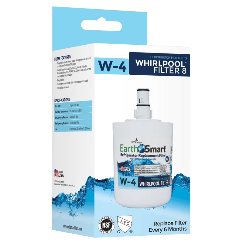 Filtro De Substituição De Geladeira Earthsmart W-4 Para Whirlpool