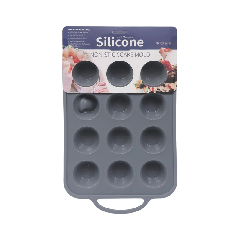 MUFFIN PAN 12 CUPS SILICONE IR YH1106/E104-107