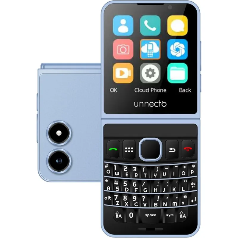 Celular Unnecto Snap USN01 4G Dual SIM Plegable Con Teclado QWERTY Y USB-C