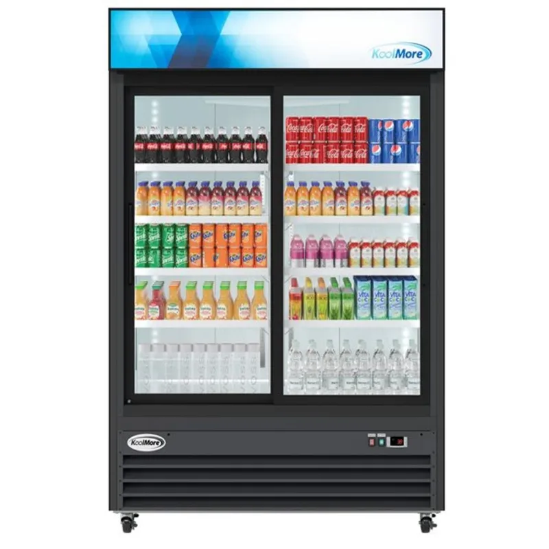 Koolmore 53-in 45 ft³ Two-Door Merchandiser Refrigerator - Stainless Steel