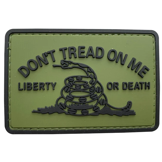 WARAGOD Don't Tread on me PVC našivak, zeleni