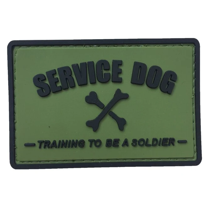 WARAGOD Service dog PVC našivak, crno-zeleni