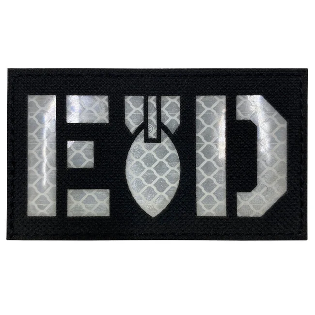 WARAGOD Reflective EOD našivak Patch, Black