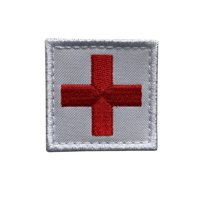 WARAGOD Embroidery Cross Medic našivak White and Red Patch
