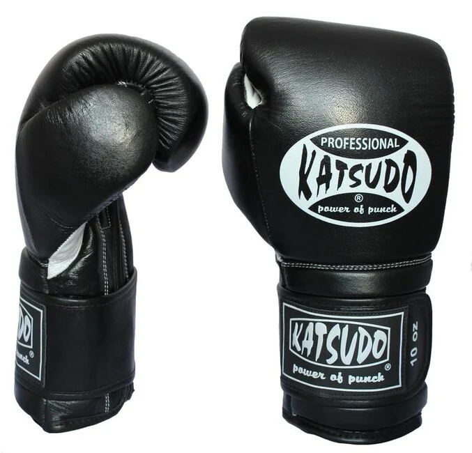 Katsudo Profesional box rukavice, crne 10OZ