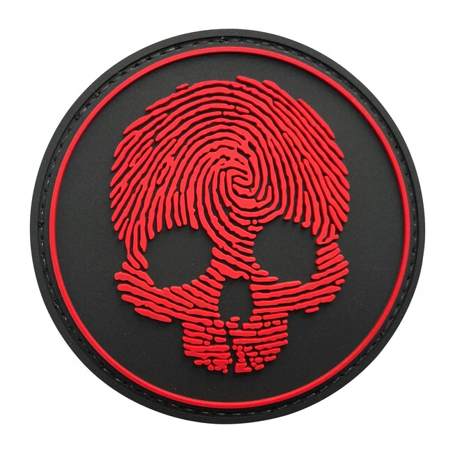 WARAGOD 3D Fingerprint Skull našivak 8.5cm