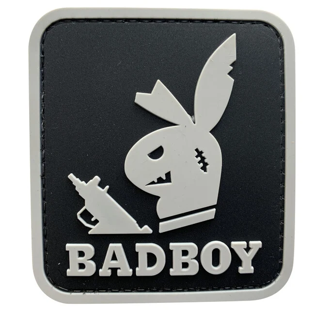 WARAGOD 3D Bad Boy with Gun našivak crni, 7.7x6.9cm
