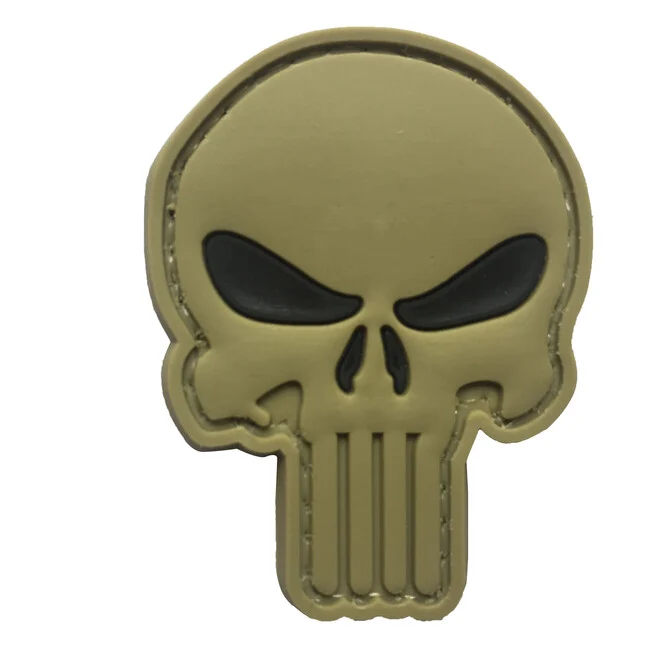 WARAGOD Našivak 3D Punisher, black eyes, 5x4cm