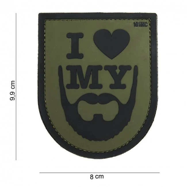 WARAGOD našivak PVC "I love my beard"
