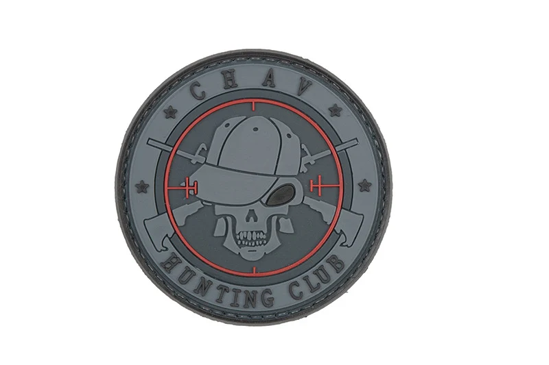 WARAGOD Hunting Club taktički našivak 6cm, sivi