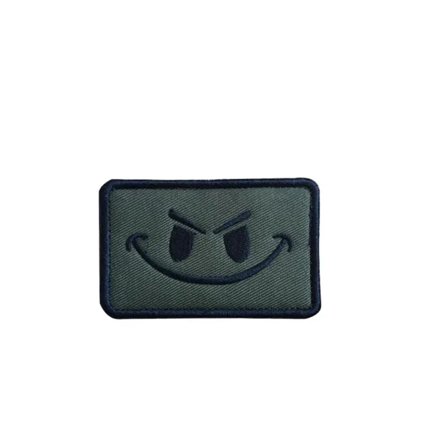 WARAGOD Emoticon vezeni našivak, zeleni