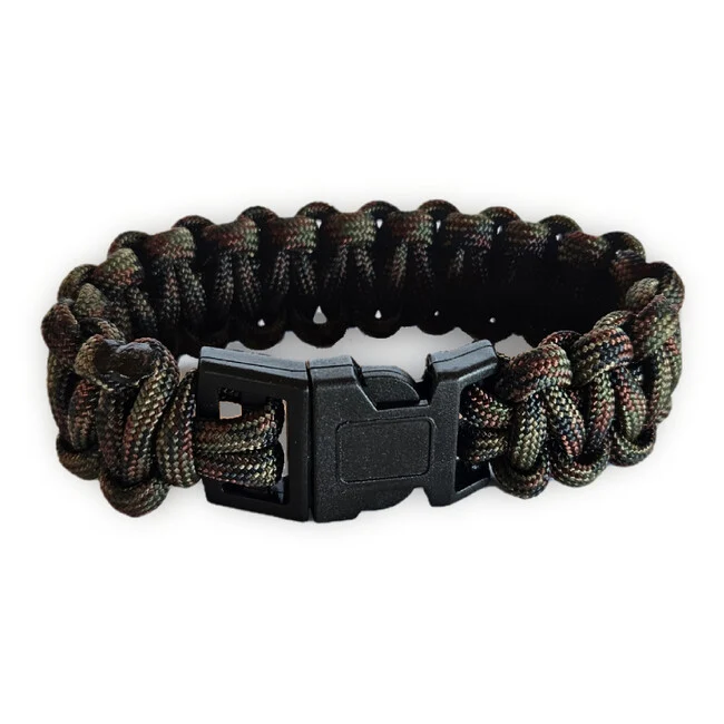 WARAGOD Corna paracord narukvica s plastičnim klipom, camo green