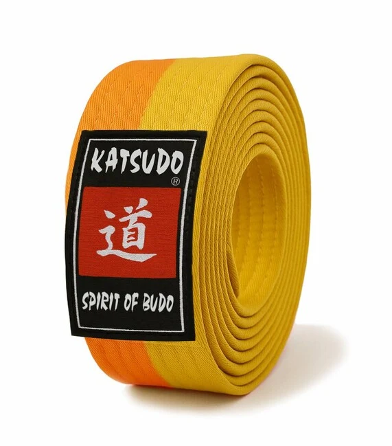 Katsudo Master pojas obi, žuto-narančasti 350 cm