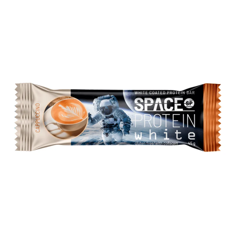 BARRA PROTEINA WHITE 45 G, SPACE PROTEIN CAPUCCINO