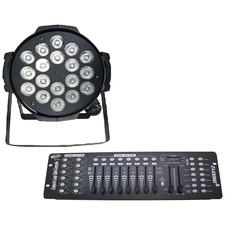 Kit 8 Par Led 18 Leds Rgbw 10w Bx-342 + Mesadmx 512