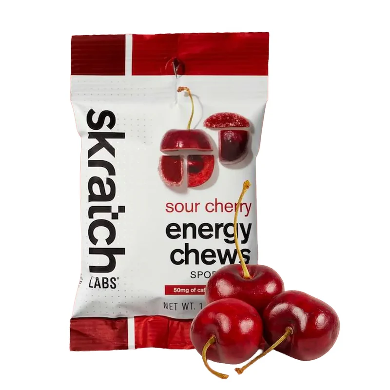 Skratch Labs Sport Energy Chews Sour Cherry with Caffeine