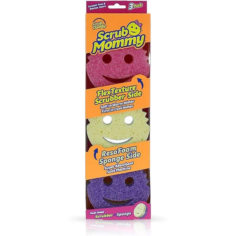 Produto Scrub Daddy - Esfregão 2 Faces E Esponja - Livre De Riscos E Odores - 3 Unidades (1 P/ Cada)